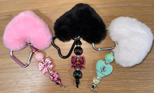 Heart Puff Keyring