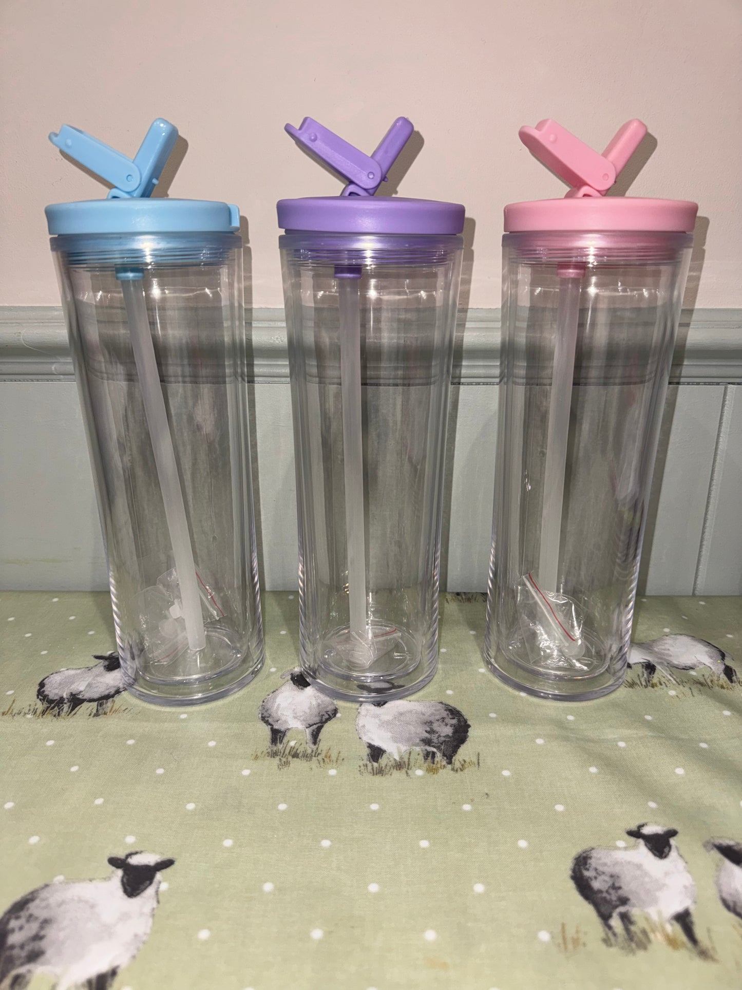 20oz Acrylic Flip Lid Tumblers