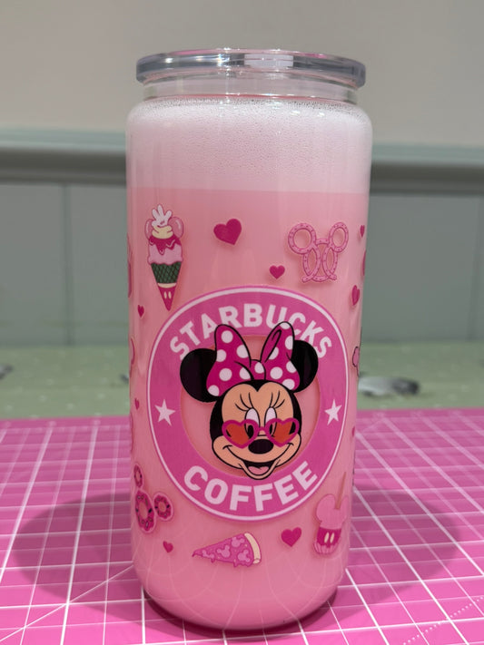 Strawberry Milkshake 16oz Glass