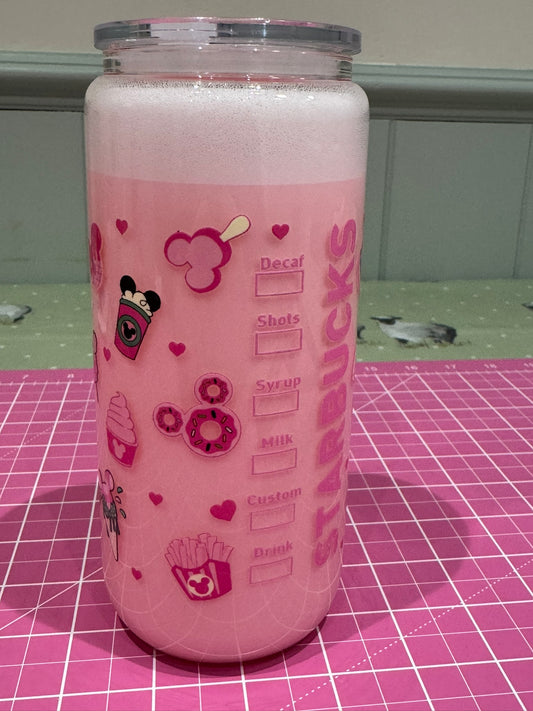Strawberry Milkshake 16oz Glass