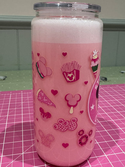 Strawberry Milkshake 16oz Glass