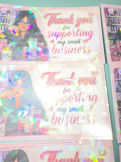Business / Thank you Cards - Price per sheet - standard size is 6 cards per sheet